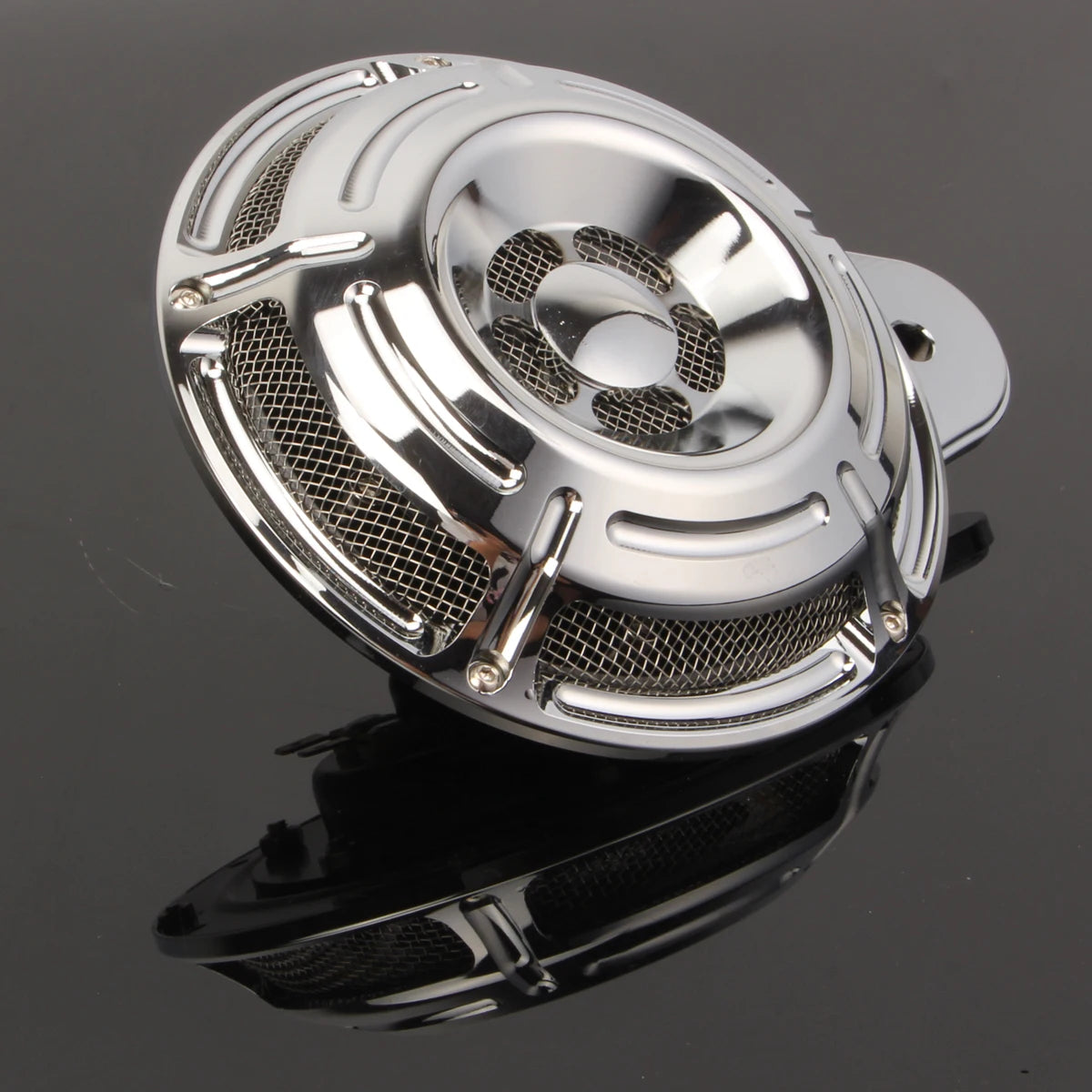 Klaxon 110 dB avec cache aluminium pour Harley Big Twin - vue 5