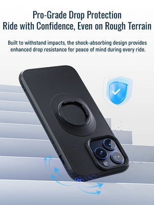 Coque antichoc pour iPhone avec verrouillage type Quad-Lock, compatible support moto, vélo et voiture - vue 4