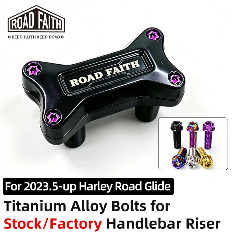 Boulons de Rehausseur de Guidon Titane pour Harley Road Glide 121 CVO/ST, 117 – photo 1/12