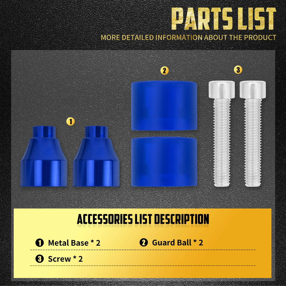 Boules de Protection M12 pour Barres de Garde (Crash Bar) - Harley-Davidson Softail, Touring, Dyna, Sportster – photo 6/17
