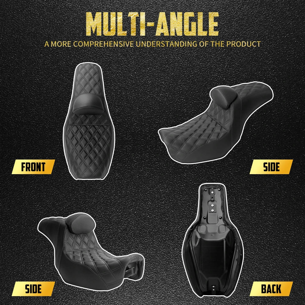Selle Biplace avec Dossier - Harley-Davidson Dyna 2006-2017 – photo 3/6