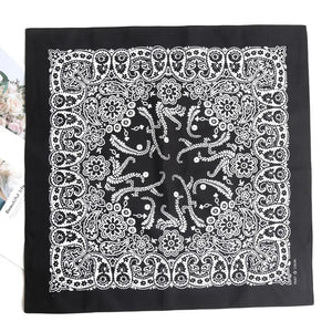 Bandana carré en coton motif cachemire - vue 9
