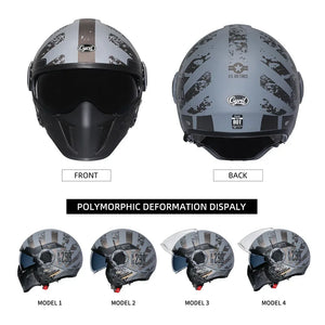 Casque moto modulable rétro, doublure intérieure amovible - vue 3
