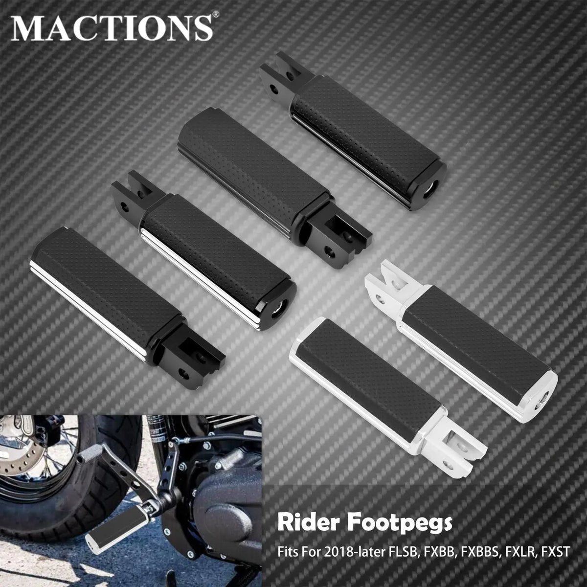 Marchepied avant conducteur "Defiance" pour Harley-Davidson Softail Standard, Street Bob et Low Rider 2018-2025 – photo 1/9