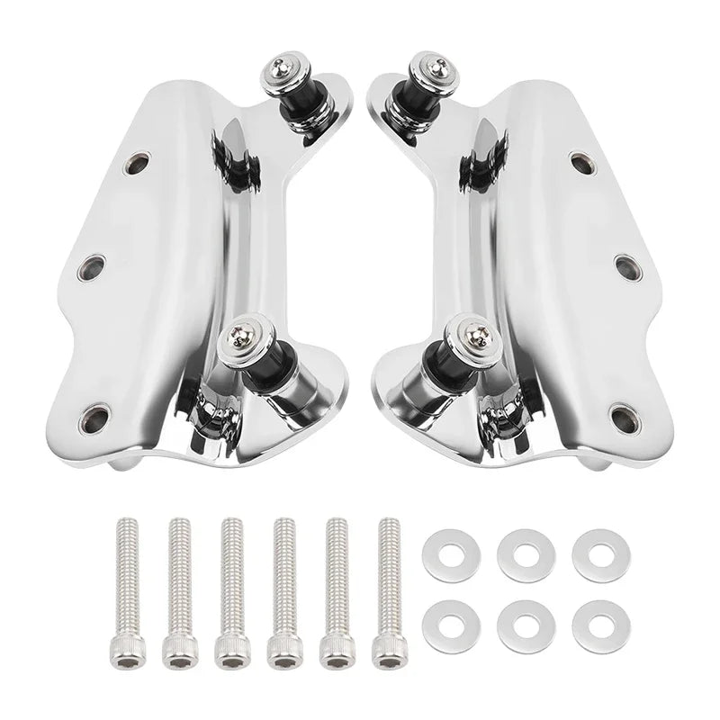 Kit de fixation amovible 4 points noir ou chrome pour Harley Touring - vue 9