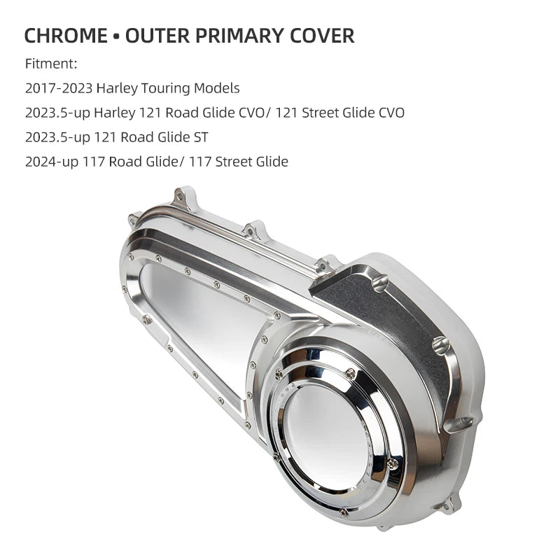 Cache de Carter Primaire (Outer Primary / Derby Cover) Aluminium - Harley-Davidson Touring Road Glide & Street Glide 2017-2024 – photo 21/24