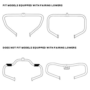 Carénages bas ventilés avec vide-poches pour support moteur Harley Touring 1983-2013 - vue 5