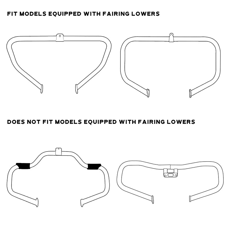 Carénages bas ventilés avec vide-poches pour support moteur Harley Touring 1983-2013 - vue 5