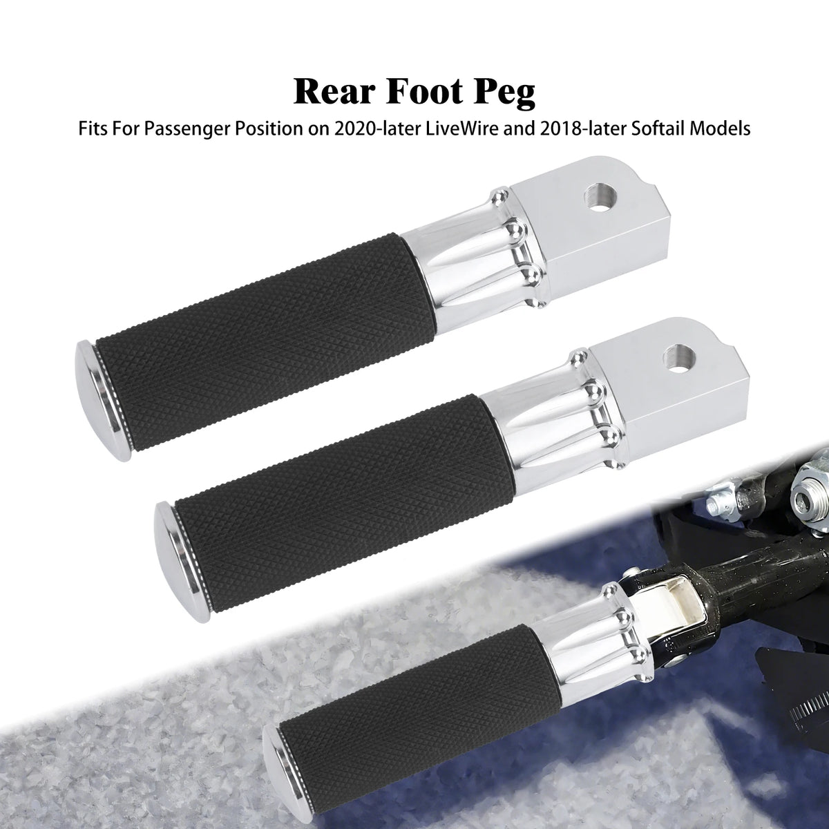 Repose-pied en aluminium pour Harley-Davidson Softail - vue 9