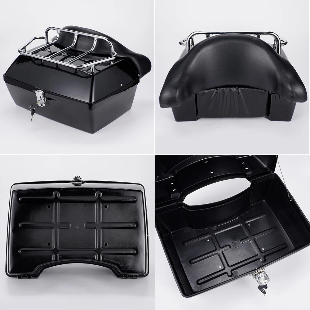 Top Case Arrière Moto 48L avec Dossier - Coffre de Rangement Universel Scooter - vue 5