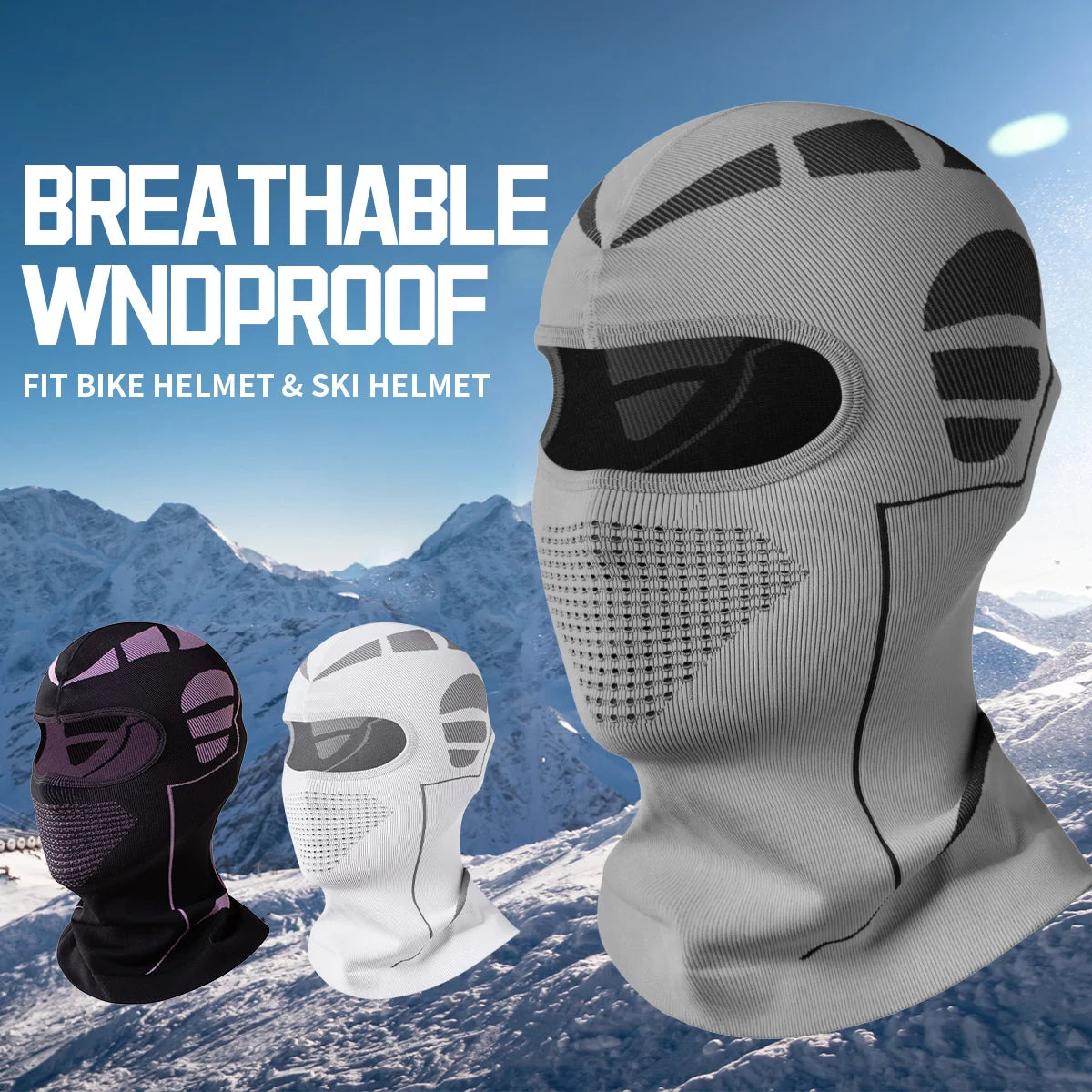 Cagoule moto hiver extensible coupe-vent