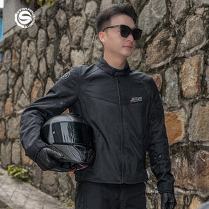 Blouson moto homme mesh respirant avec protections - vue - vue 3