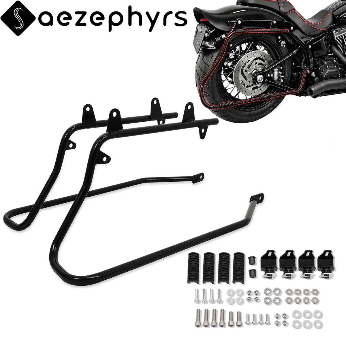 Kit de Supports de Conversion pour Sacoches Rigides Harley Softail 1984-2017 - vue 1