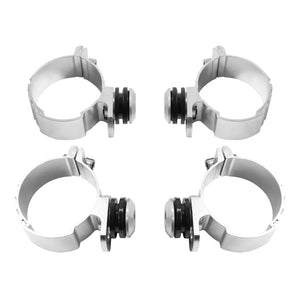 Colliers de fixation de pare-brise en aluminium argenté pour Harley Softail - vue 2