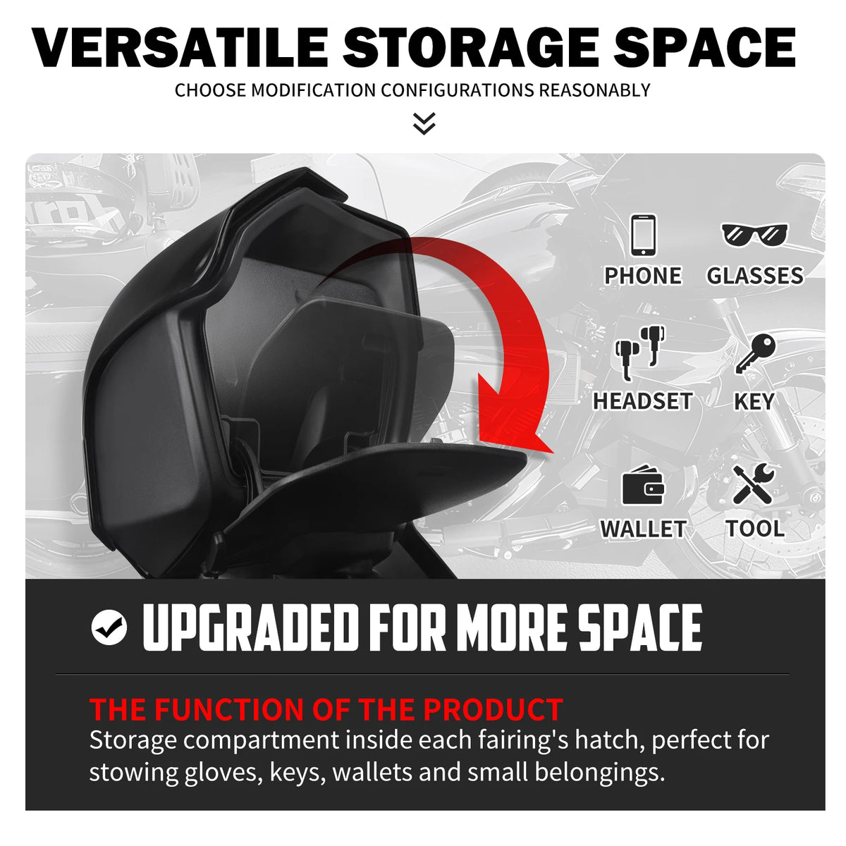 Kit carénages inférieurs noir brillant pour Harley-Davidson Touring CVO - vue 4