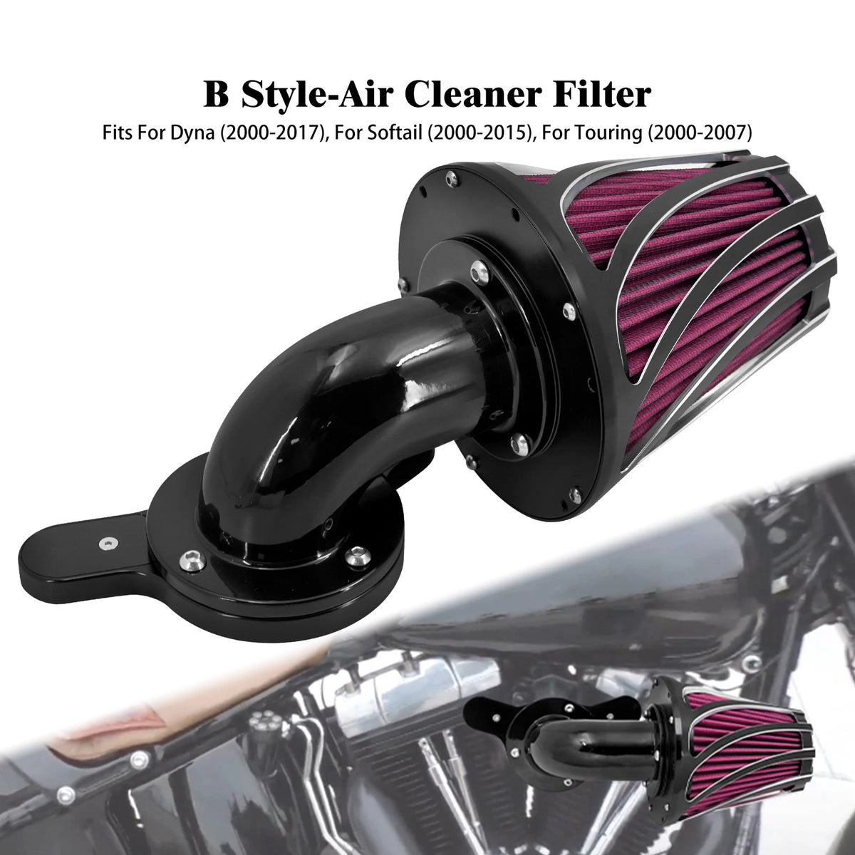 Filtre à air CNC en aluminium pour moteur Harley-Davidson - vue 8