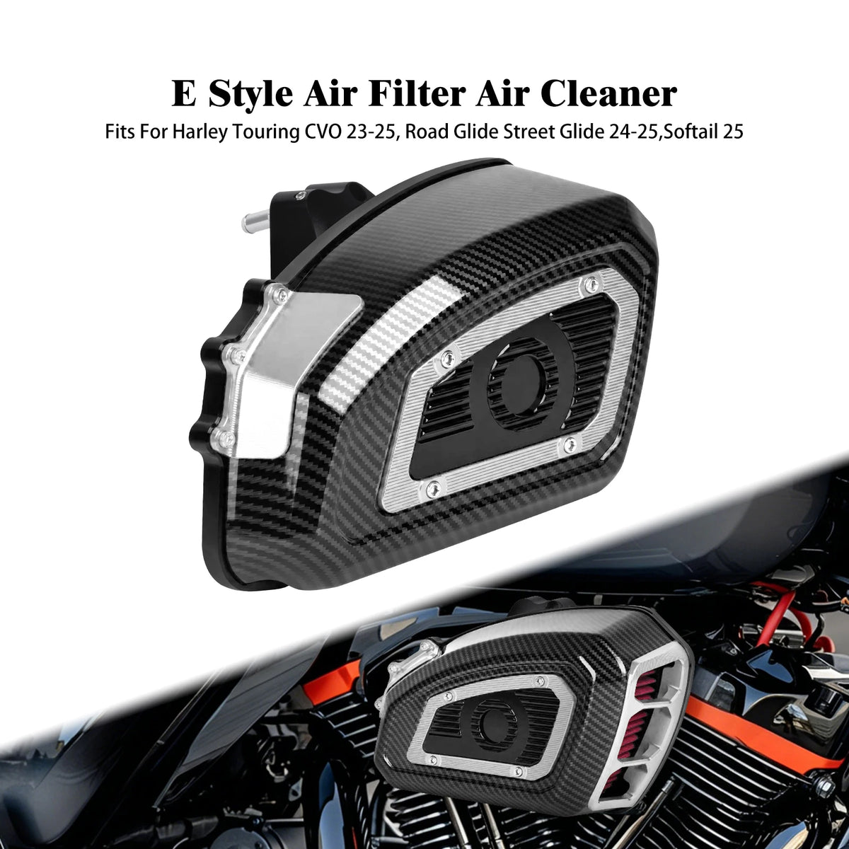 Filtre à Air Haute Performance Chromé - Harley-Davidson Sportster, Dyna, Softail, Touring (Multi-Modèles selon Année) – photo 7/10