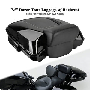 Top Case Razor 7,5 pouces avec Dossier - Harley-Davidson Touring FLHTK/FLHR 2014-2025 – photo 8/8