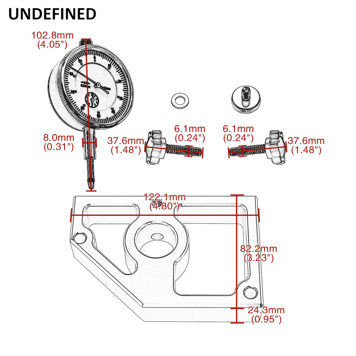 Outil de mesure du faux-rond pour Harley M8 - vue 6
