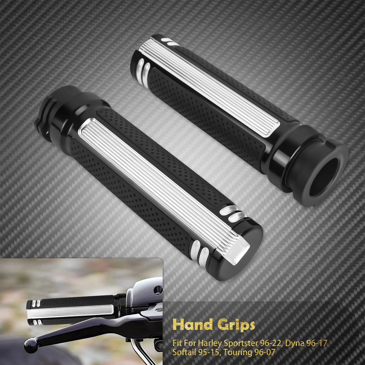 Poignées de guidon 1'' (25mm) - Harley Touring, Softail, Sportster XL/XR, Dyna, V-Rod VRSC, Street Glide, Fat Boy – photo 9/9