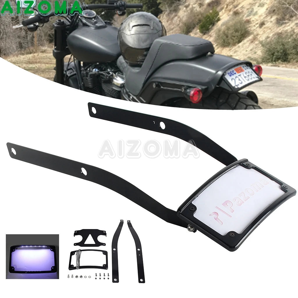 Support de plaque LED pour Harley Fat Bob - vue 1