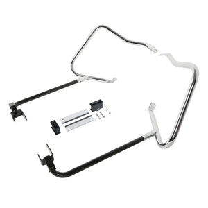 Arceau de protection noir sur sacoche cavalière Harley - vue 2