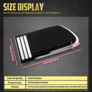 Cache de pédale de frein CNC pour commandes centrales - Harley Softail Street Bob, Fat Bob FXBB 2018-2025 – photo 6/8