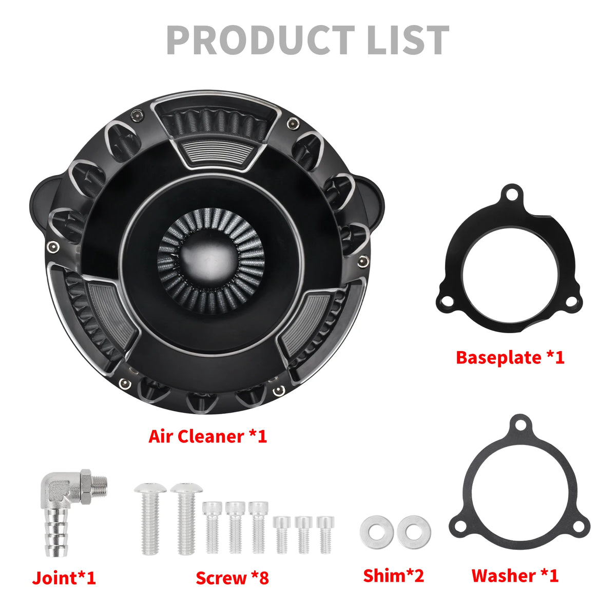Filtre à air gris style ouvert pour Harley-Davidson Touring CVO - vue 6