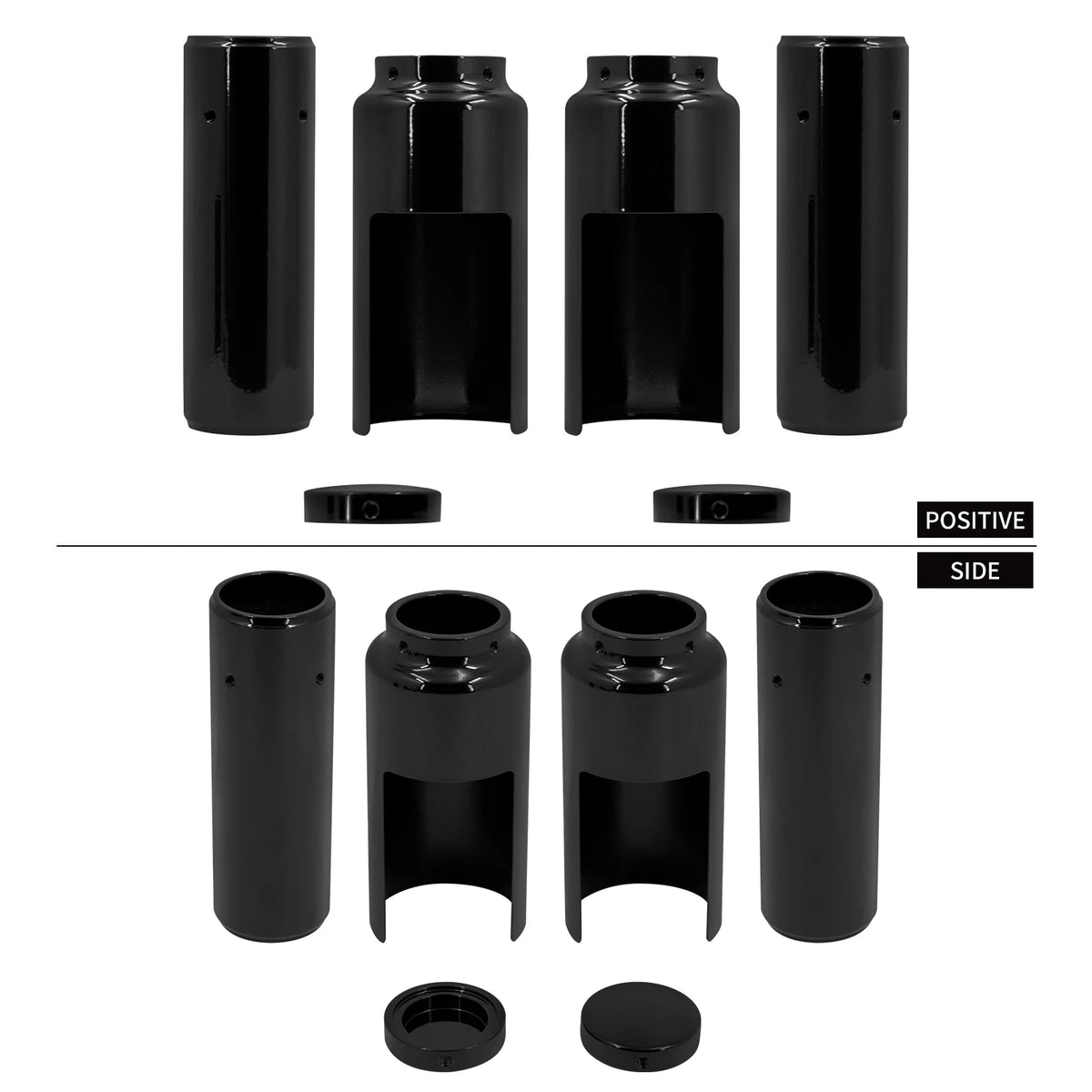 Cache de fourche avant noir pour Harley-Davidson Dyna - vue 3