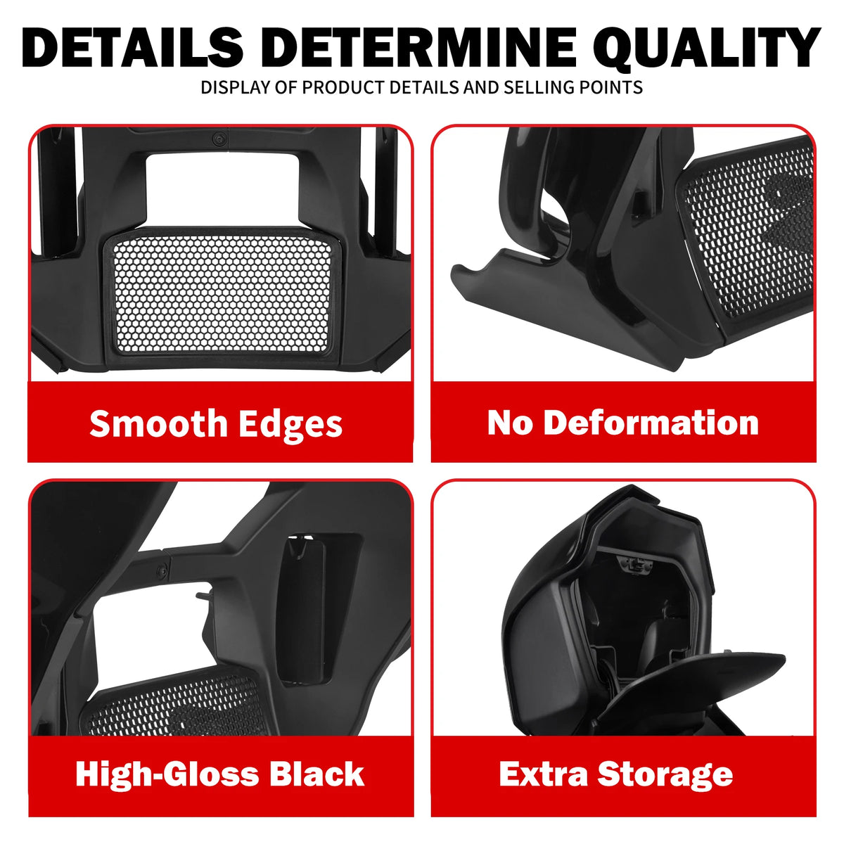 Kit de carénages bas et sabot moteur noir pour Harley-Davidson Touring - vue 5