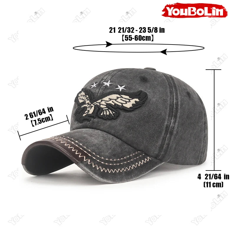 Casquette trucker vintage aigle brodé - vue produit - vue 2