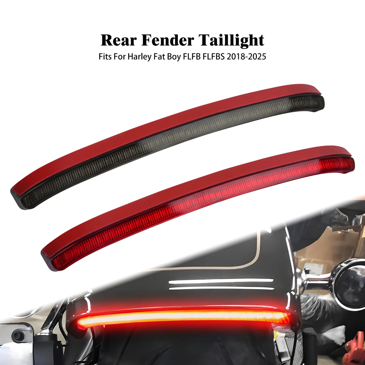 Feu LED intégré au garde-boue arrière de moto Harley-Davidson Softail - vue 1