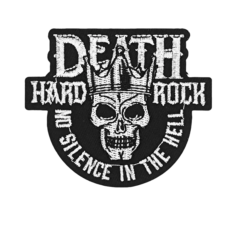 Écusson brodé tête de mort rock punk thermocollant lavable - vue 4