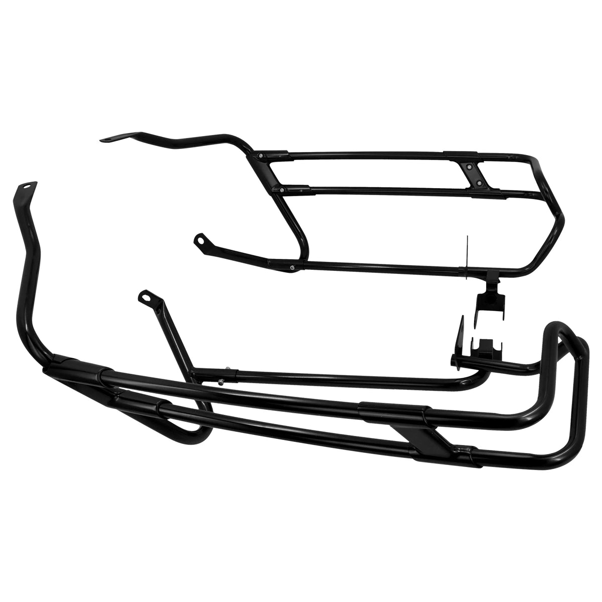 Kit noir de support et arceau de protection pour sacoches d'une Harley-Davidson Touring - vue 2