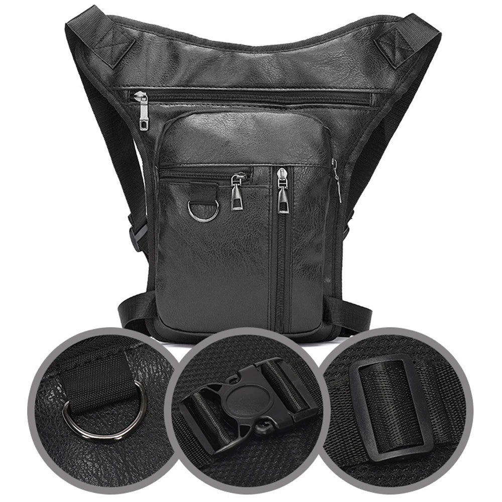 Sacoche de cuisse noire pour motard - vue 4