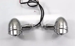 Clignotants obus chromés pour Harley - vue 2