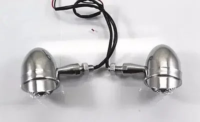 Clignotants obus chromés pour Harley - vue 2