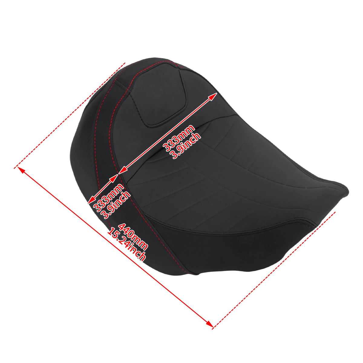 Selle solo conducteur noire pour Harley-Davidson Touring CVO - vue 6