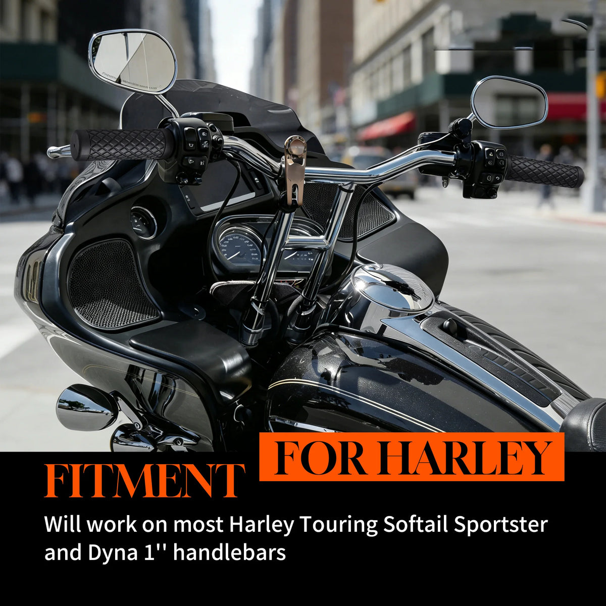Revêtements de poignées silicone antidérapants 1 pouce - Harley-Davidson Touring, Dyna, Sportster, Softail – photo 2/7