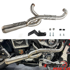 Ligne d'échappement complète noire pour moto Harley-Davidson Dyna - vue 7