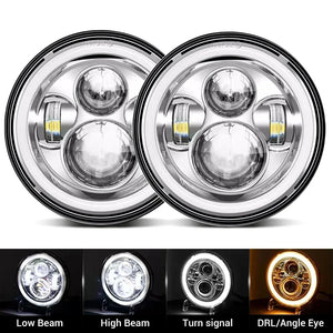 Phare LED 7 pouces chromé pour Harley Touring - vue 6