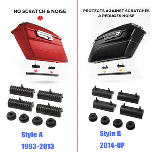 Silentblocs caoutchouc et coussinets de fixation pour sacoches rigides Harley Touring - vue 2