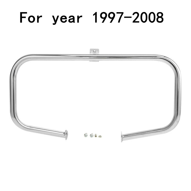 Barre de protection moteur chromée sur Harley Touring - vue 3