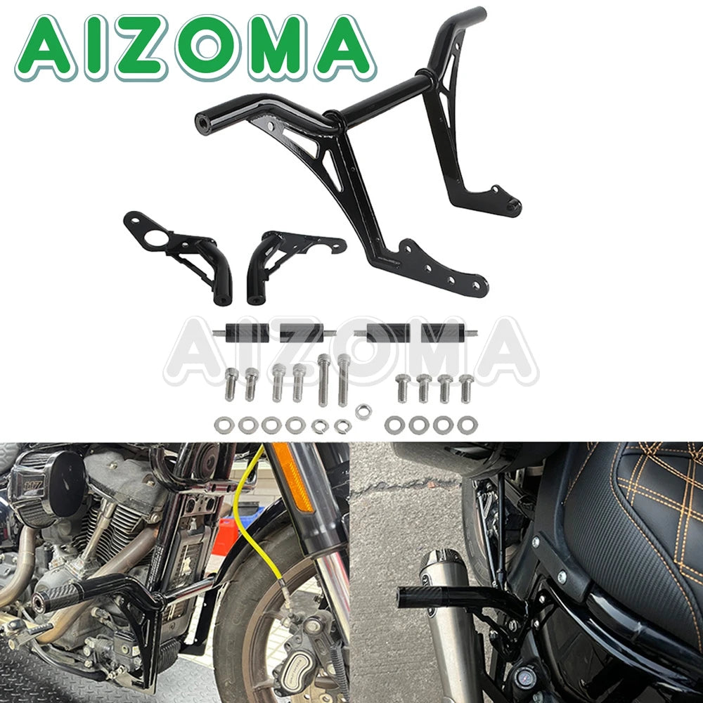 Barre de protection avant colorée sur Harley Softail - vue 25