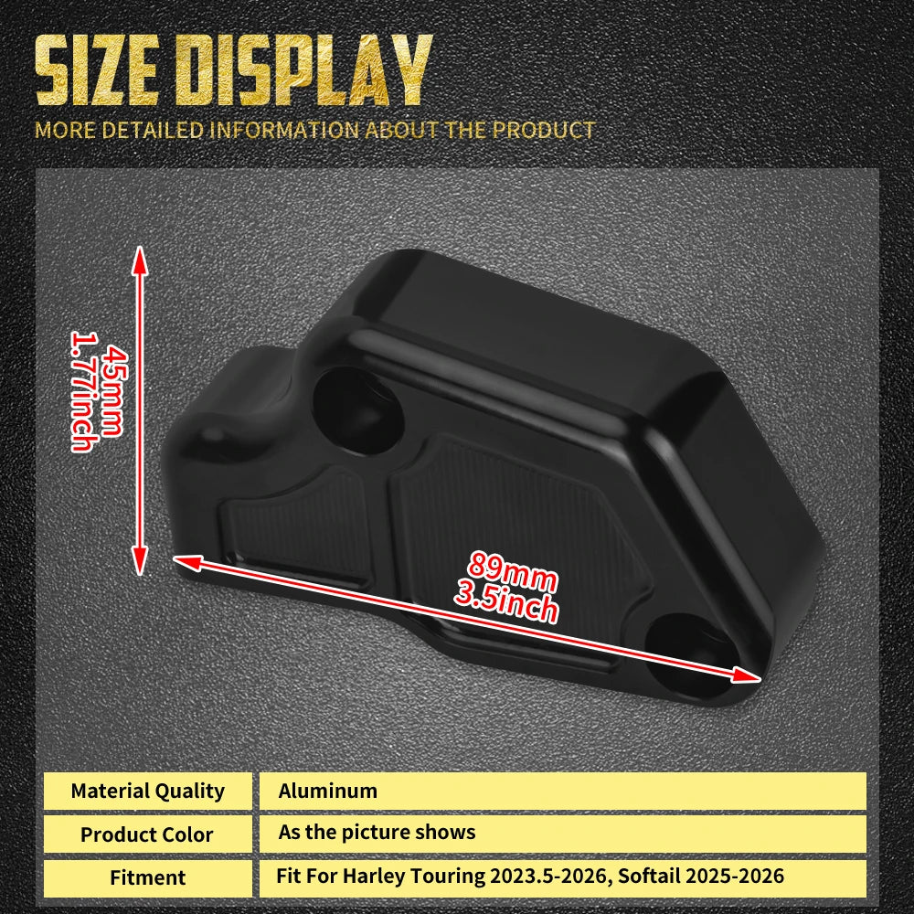 Cache de capteur de position de vitesse CNC (clutch cover) - Harley Touring Road Street Glide 2023.5-2026, Softail 2025-2026 – photo 6/7