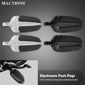 Repose-pieds passager (male mount) style Slipstream - Harley Touring Electra Glide FLHX, Softail Breakout, Dyna, Sportster – photo 1/8
