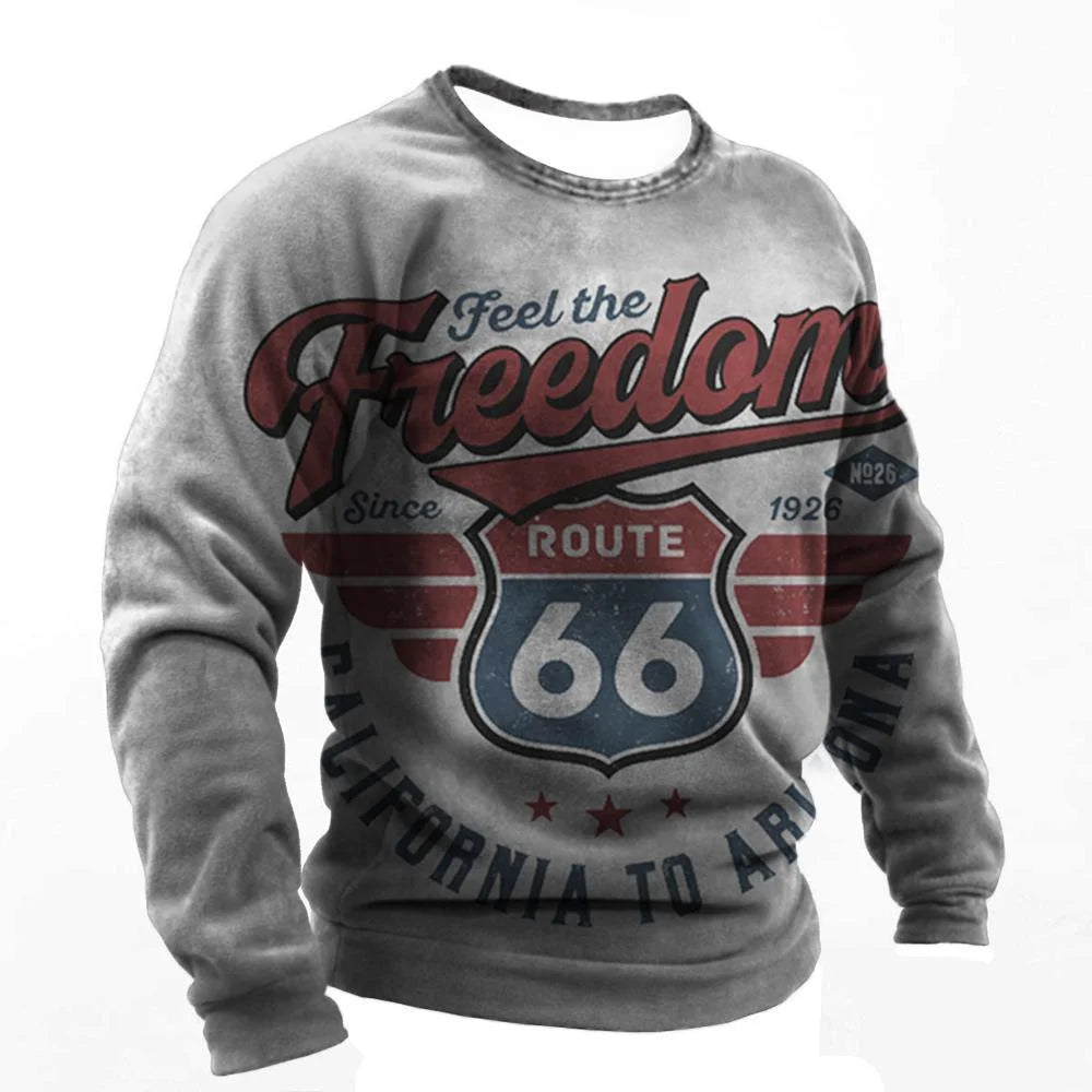 T-shirt manches longues homme Route 66, style biker vintage - vue 5