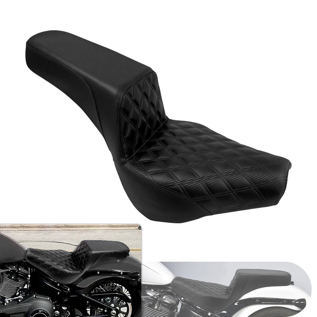 Selle biplace confort pour Harley-Davidson Softail Street Bob, Heritage FLHC (2018-2023)