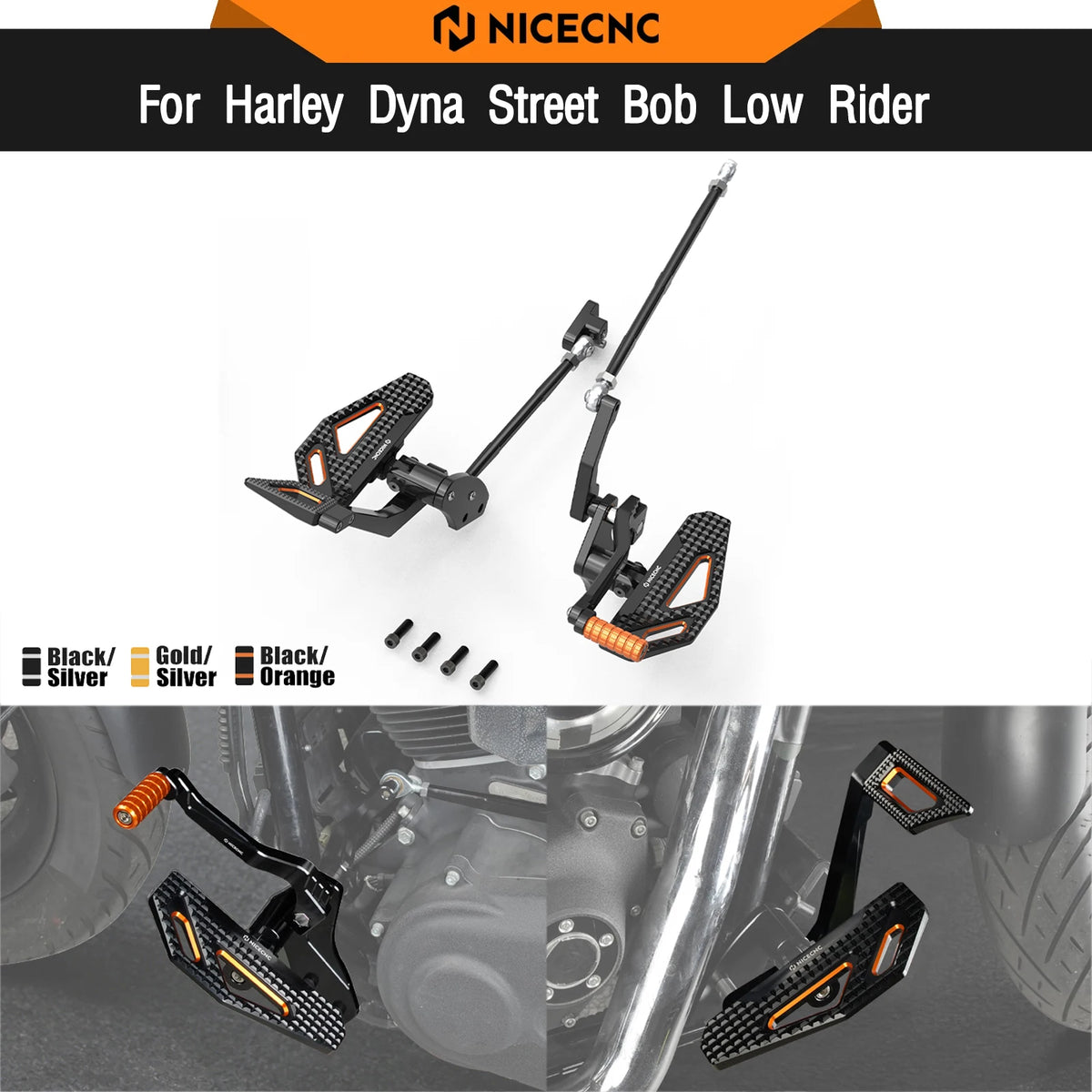 Kit Commandes Avancées (Forward Controls) Réglables - Harley-Davidson Dyna 2000-2017 – photo 1/9