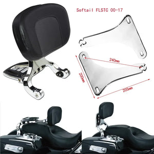 Dossier conducteur/passager réglable (sissy bar) noir/chrome pour Harley-Davidson Softail Breakout, Touring 2009-2017 – photo 6/27